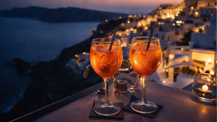 Oia After Dark: A “Noctourism” Guide to Sunset Bars, Cocktails & Night Views